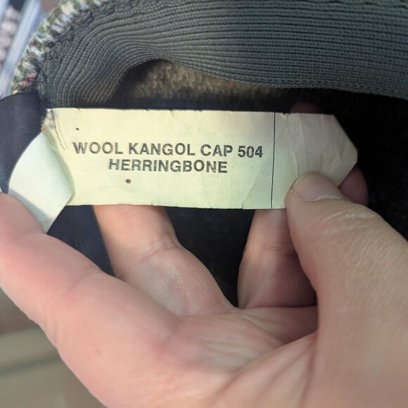 Wool Kangol Cap 504 Herringbone Flat Cap Harrods Vintage Preppy UK Heritage - Picture 5 of 7